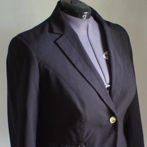 Black blazer with gold accent 18w